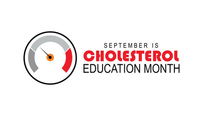 national cholesterol education month is observed every year on September. banner design template Vector illustration background design.