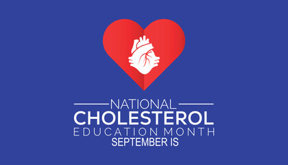 national cholesterol education month is observed every year on September. banner design template Vector illustration background design.