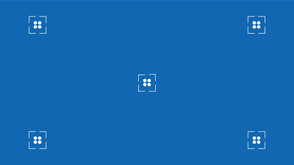 Blue screen background, VFX motion tracking markers. Art design blue screen backdrop template. Abstract concept video footage replacement tracking markers element.