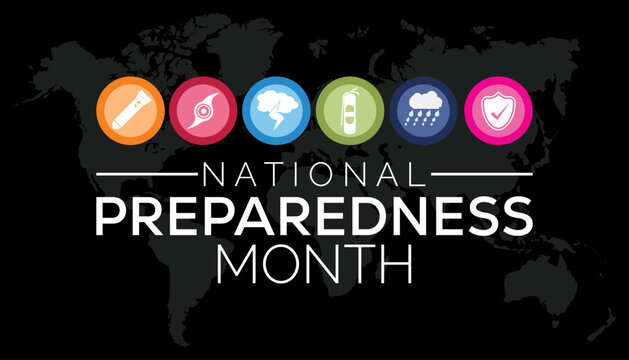 National preparedness month is observed every year on September. banner design template Vector illustration background design.