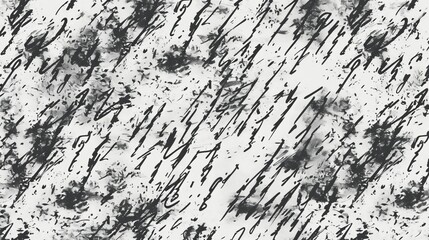 Obraz premium Featuring ink splatters and lengthy cursive text, this abstract image evokes a sense of chaos and spontaneity with its intricate and messy artistic style.