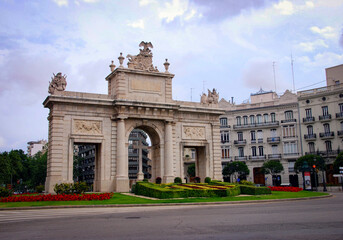 Obraz premium Valencia, Spain. Arc de Triomphe in the centre. June 6, 2010