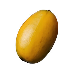 Fresh mango fruit isolated on transparent background, fresh fruit
