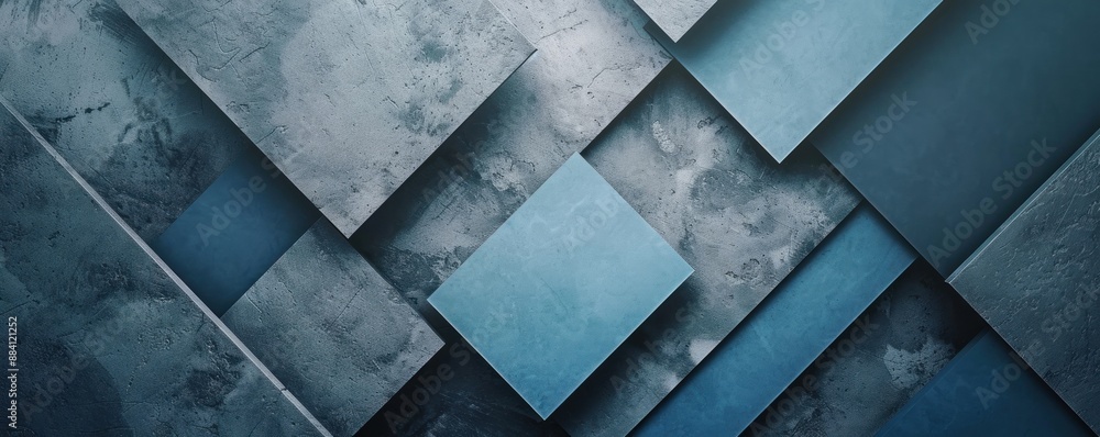 Aufkleber blue and gray geometric shapes form a textured background pattern
