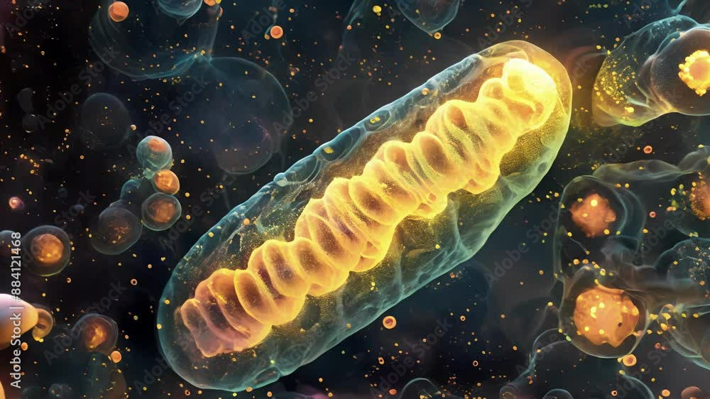 Poster a confocal microscopy image of a mitochondrion surrounded by boundless numbers of atp molecules the 
