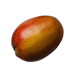 Fresh mango fruit isolated on transparent background, fresh fruit