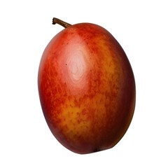 Fresh mango fruit isolated on transparent background, fresh fruit