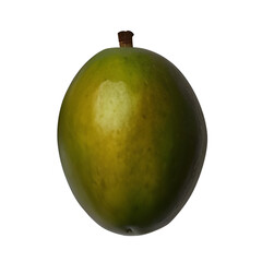 Fresh mango fruit isolated on transparent background, fresh fruit