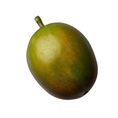 Fresh mango fruit isolated on transparent background, fresh fruit