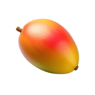 Fresh mango fruit isolated on transparent background, fresh fruit