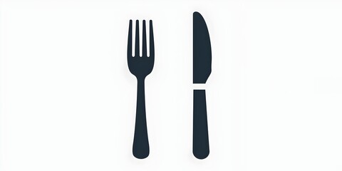 Dining and Food Service Icon on White Background