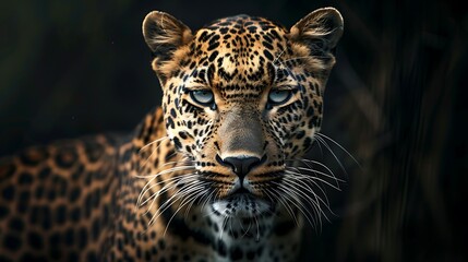 Obraz premium Intense Gaze of a Leopard
