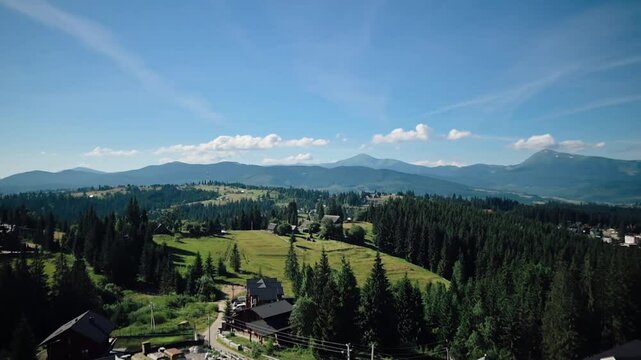 View of the mountains. Ukrainian Carpathians 