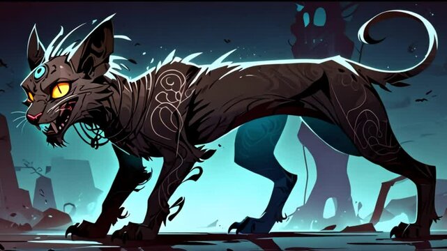 cat in the night