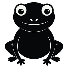 Hand drawn frog silhouette