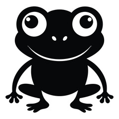 Hand drawn frog silhouette