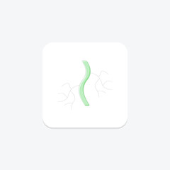 Blood Vessels lineal color icon , vector, pixel perfect, illustrator file