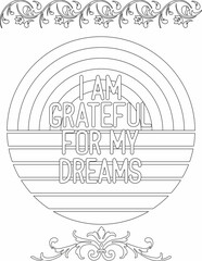 Printable motivational coloring page for kids and adults with positive quote for self love and self talk. it helps to succeed and struggle against life to enjoy the tough journey
