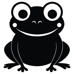Hand drawn frog silhouette
