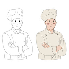 male chef element design for templates.