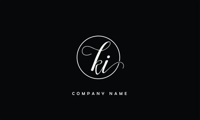 KI, IK, K, I Abstract Letters Logo Monogram