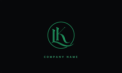 LK, KL, L, K Abstract Letters Logo Monogram
