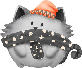 Fototapeta premium halloween watercolor elements