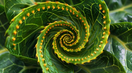 Swirl patterns in leaves and flowers captivate with their intricate, symmetrical designs and natural beauty.