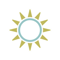 Sun vector isolated icon. Weather sign