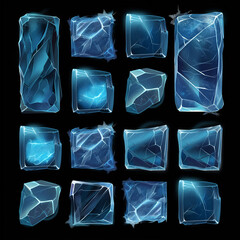 Asset of the ice boards, video game, mobile game, game element, Illustration