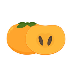 Persimmon cartoon vector. Persimmon on white background.