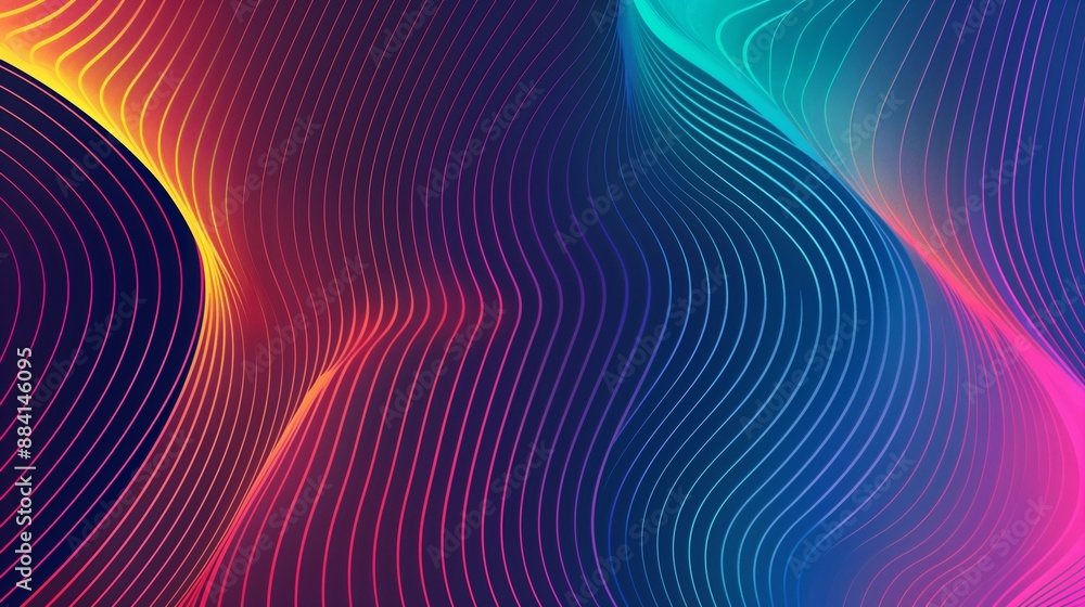Poster this colorful abstract background illustration features gradient lines
