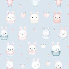 Seamless baby clothes pattern on white background ideal for design projects and creative use