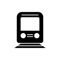 train icon, silhouette vector isolated on white background. simple and modern design
