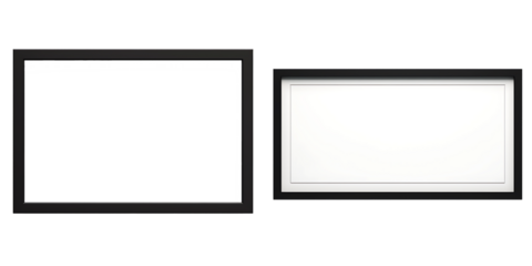 Black frame border on a white background, Black frame border with white background.
