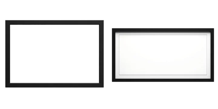 Black frame border on a white background, Black frame border with white background.