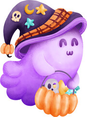 halloween watercolor elements