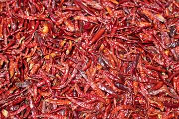 Naklejka premium A pile of red peppers