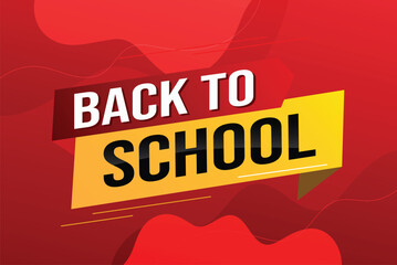 back to school word concept vector illustration with modern 3d style for store big sale landing page template ui web mobile app poster banner flyer background gift card coupon label wallpaper

