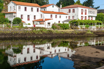 Fototapeta premium From Insua to Puente del Puerco, Miño, La Coruña