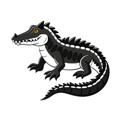Crocodile Silhouette Vector Illustration
