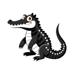Crocodile Silhouette Vector Illustration
