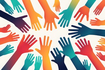 minimalist illustration as symbol for showcasing teamwork