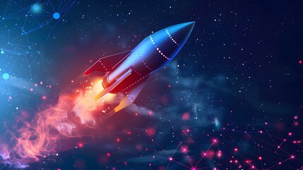 rocket launch in space