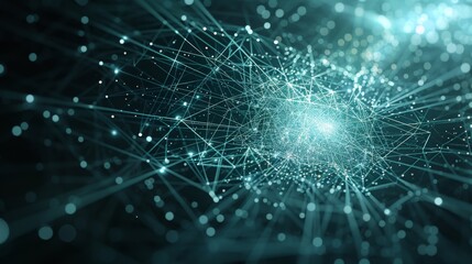 Abstract Network Connections with Glowing Nodes in Cyberspace