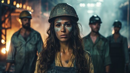 Female Worker in Industrial Setting Worker's day, Labour Day.