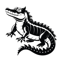 Crocodile Silhouette Vector Illustration
