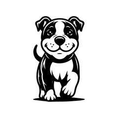 Fototapeta premium cute pitbull dog logo design