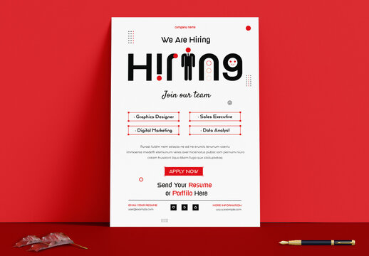 We Are Hiring Flyer Poster