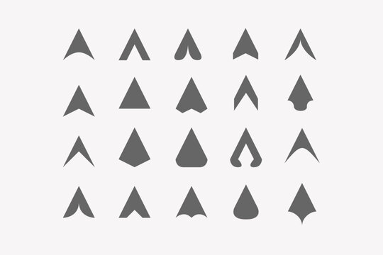 Illustration vector graphic of arrow head set collection. Good for icon or symbol